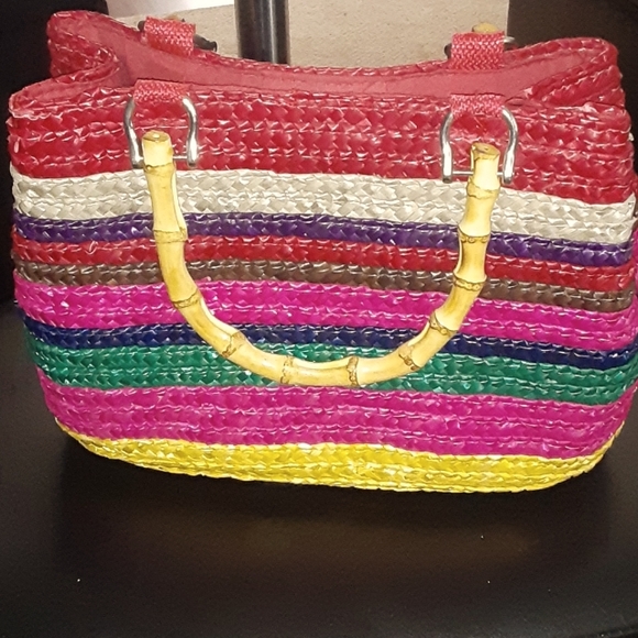 Handbags - Straw purse Multi colors